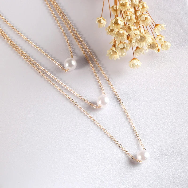Korean Pearl Choker Necklace