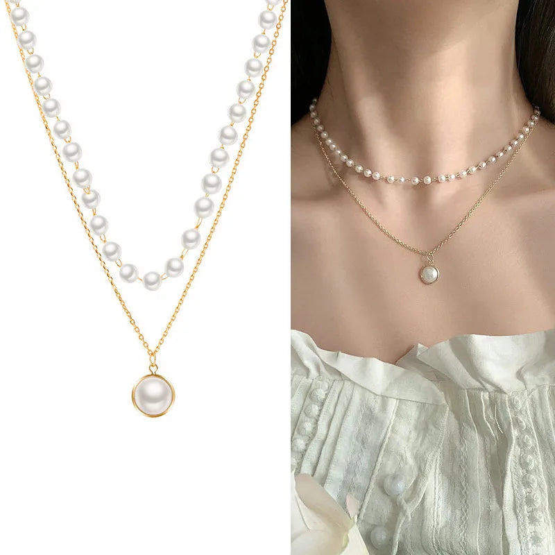 Korean Pearl Choker Necklace