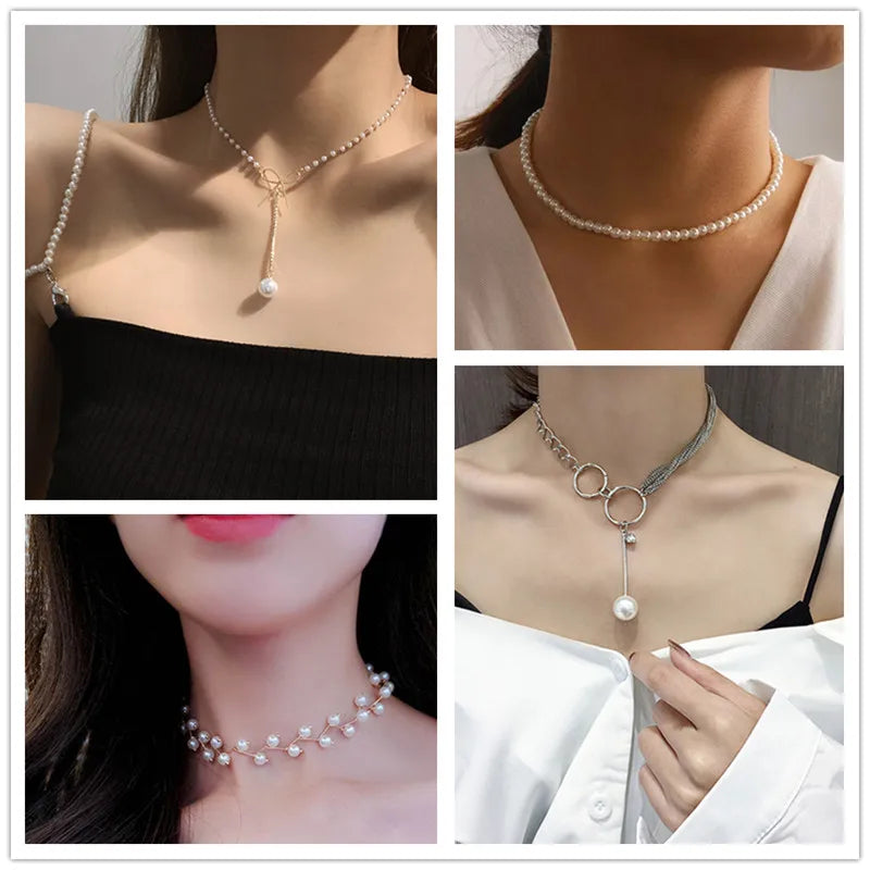 Korean Pearl Choker Necklace