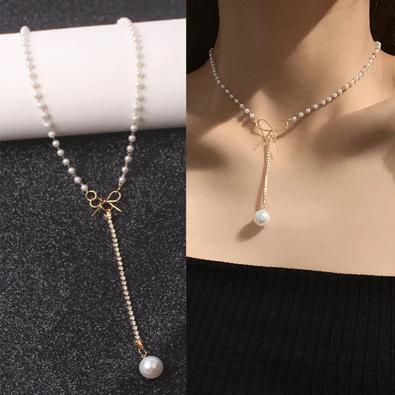 Korean Pearl Choker Necklace
