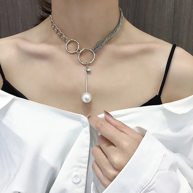 Korean Pearl Choker Necklace