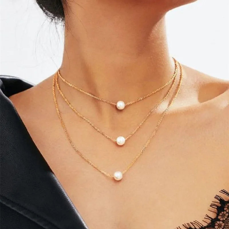 Korean Pearl Choker Necklace