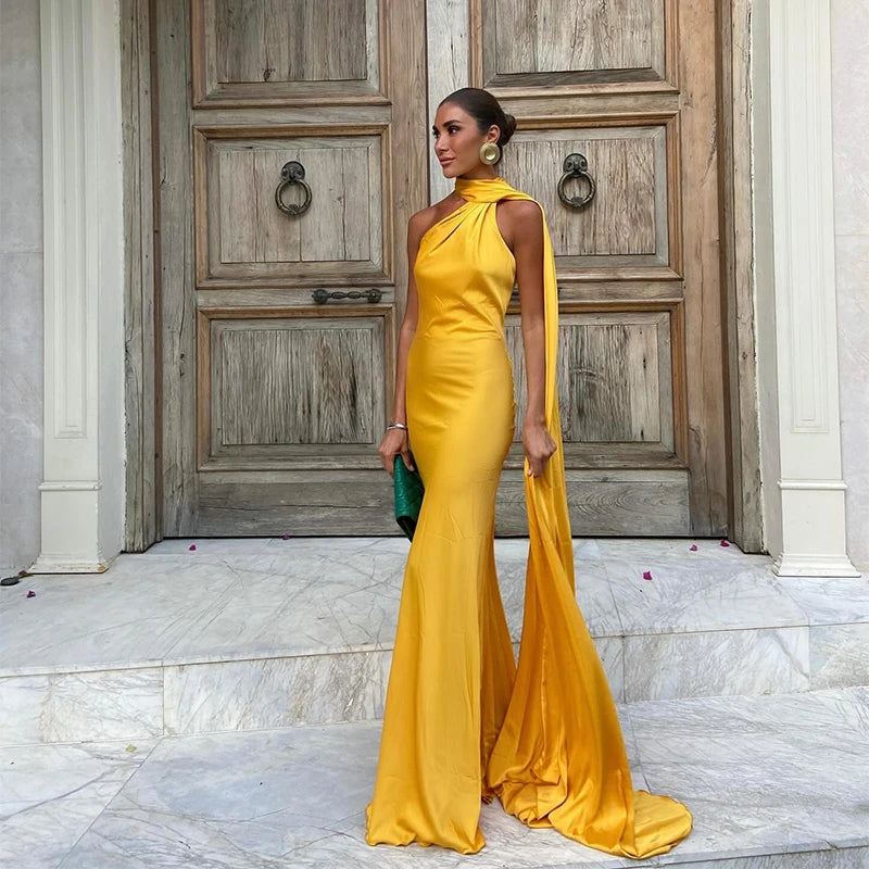 Elegant Satin Evening Dress