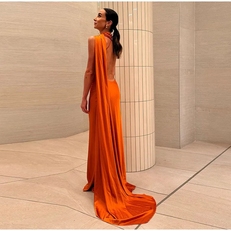Elegant Satin Evening Dress