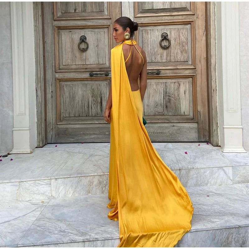 Elegant Satin Evening Dress