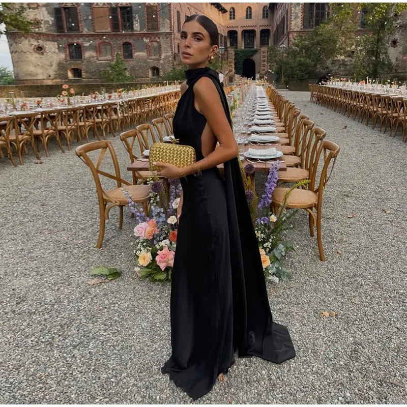 Elegant Satin Evening Dress
