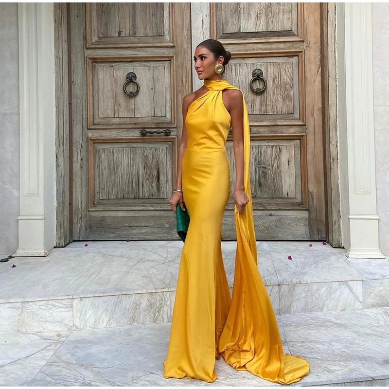 Elegant Satin Evening Dress