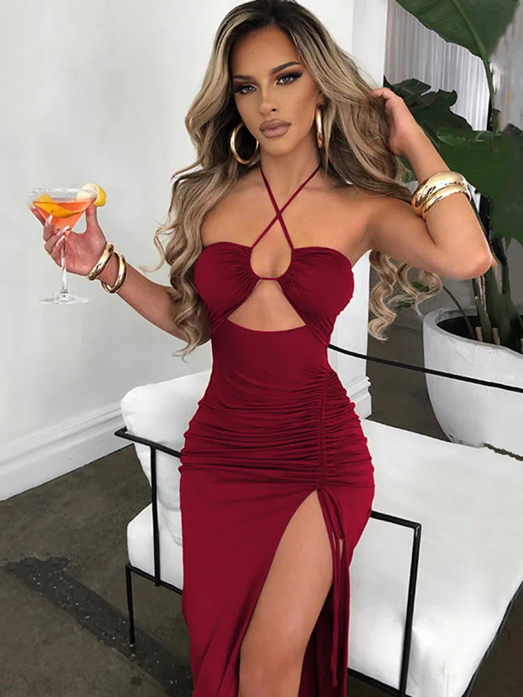 Sexy Cut-Out Mídi Dress