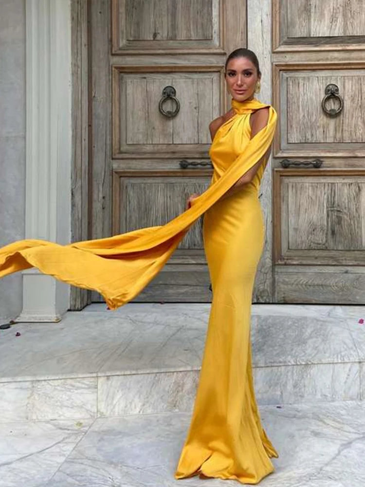 Elegant Satin Evening Dress