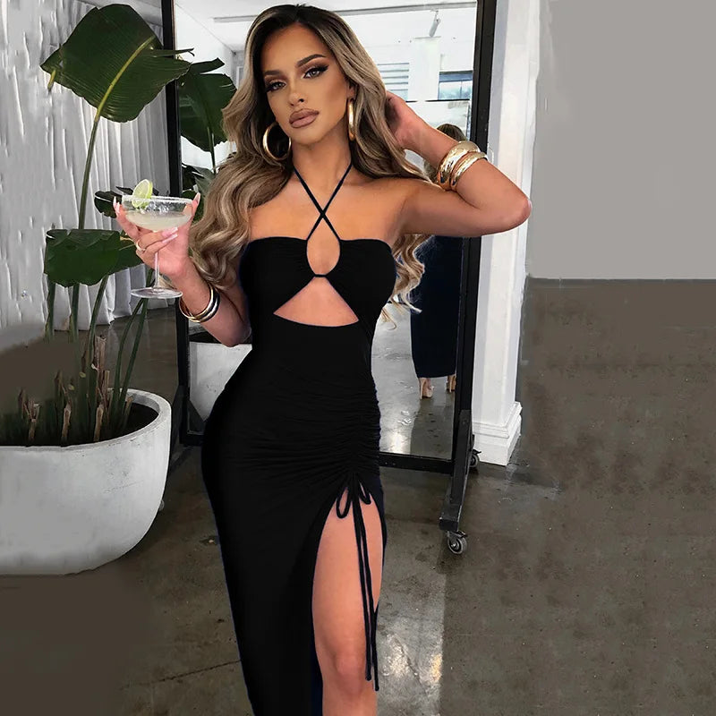 Sexy Cut-Out Mídi Dress