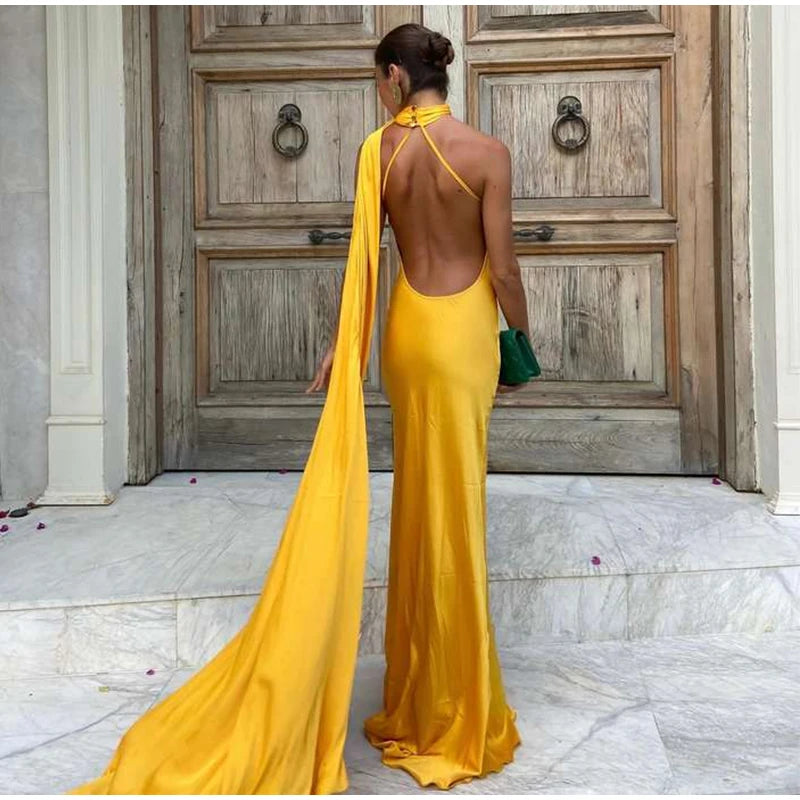 Elegant Satin Evening Dress