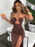 Sexy Cut-Out Mídi Dress