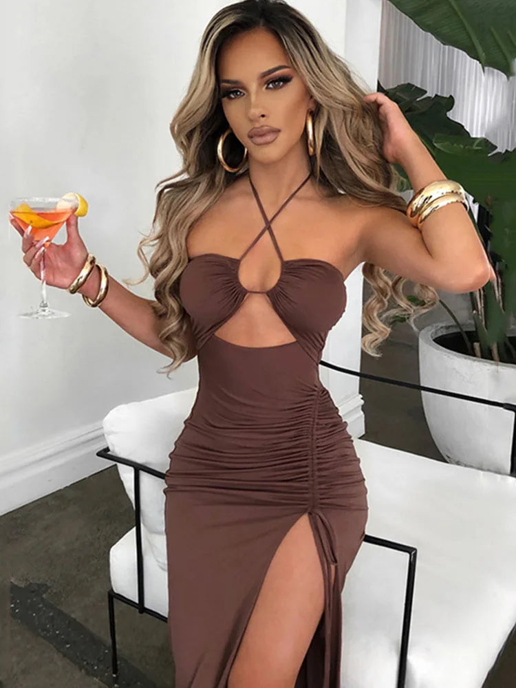 Sexy Cut-Out Mídi Dress