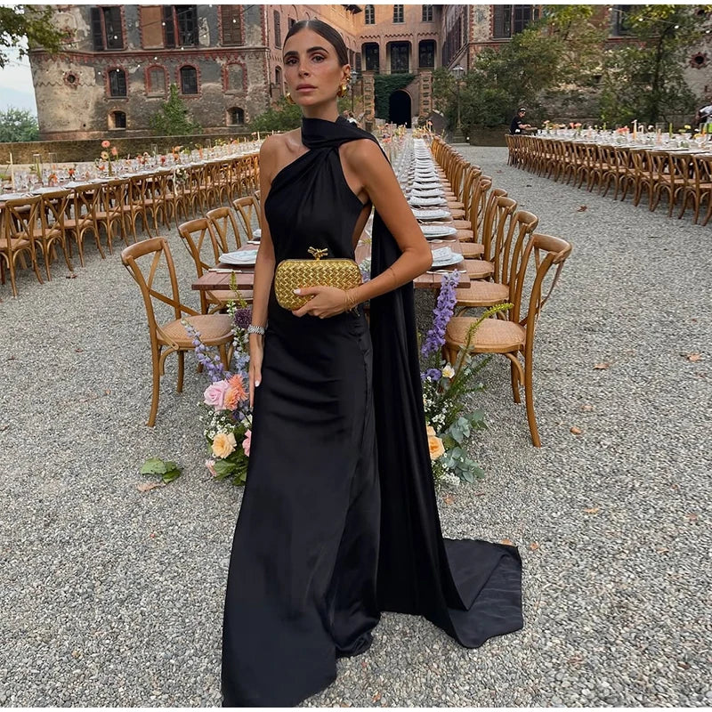 Elegant Satin Evening Dress