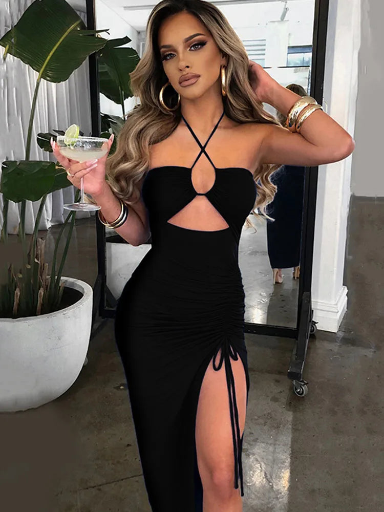 Sexy Cut-Out Mídi Dress