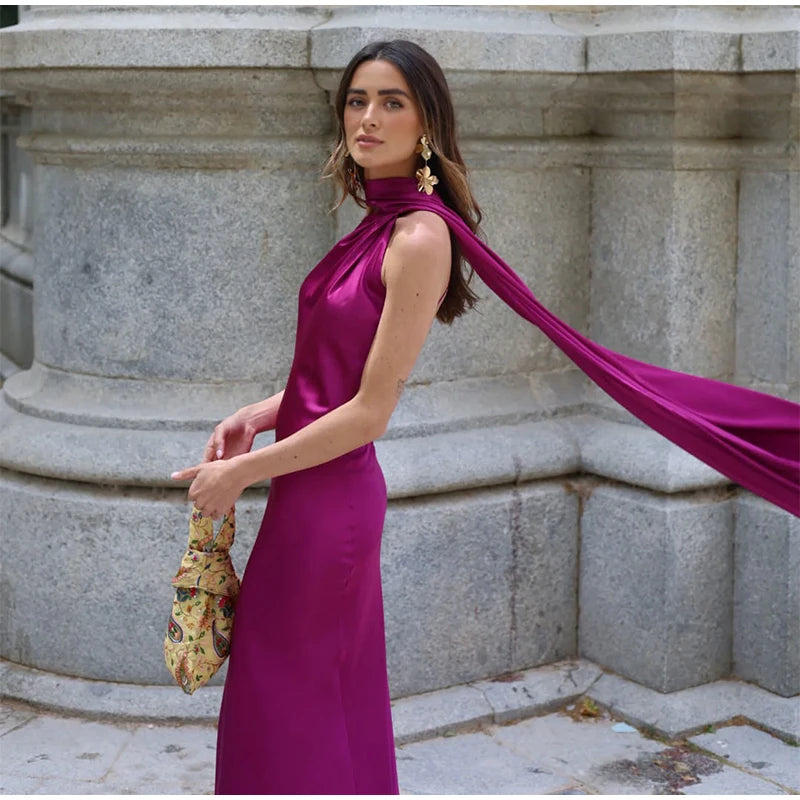 Elegant Satin Evening Dress