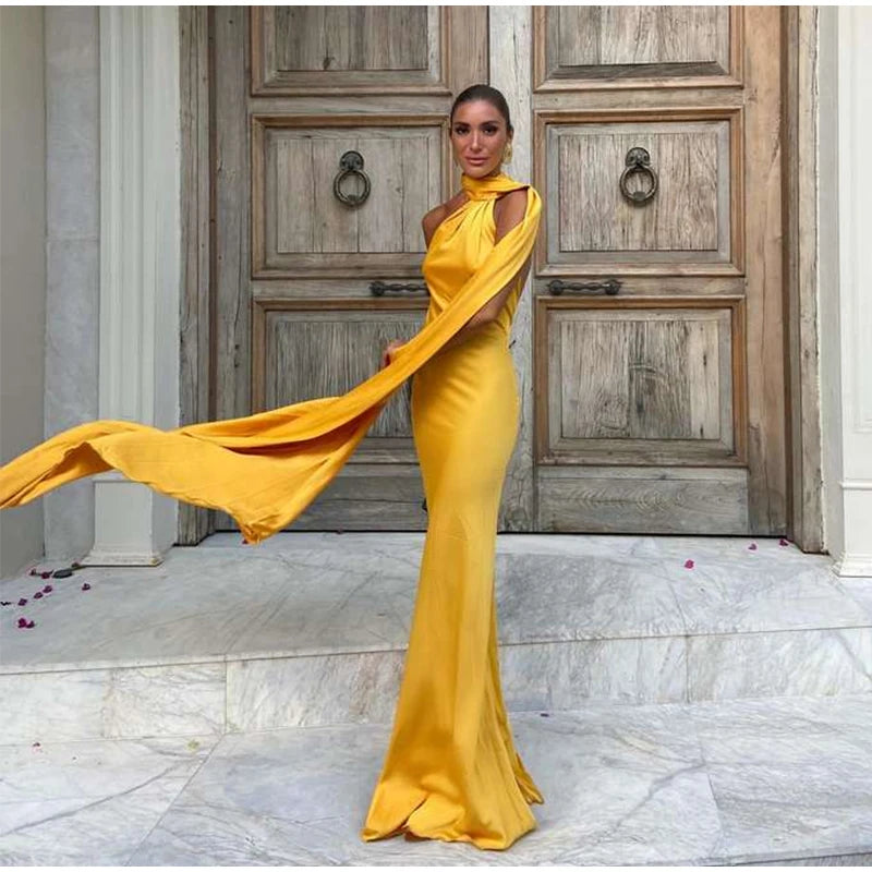 Elegant Satin Evening Dress