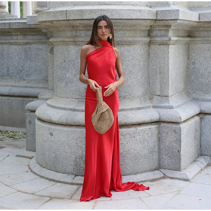 Elegant Satin Evening Dress