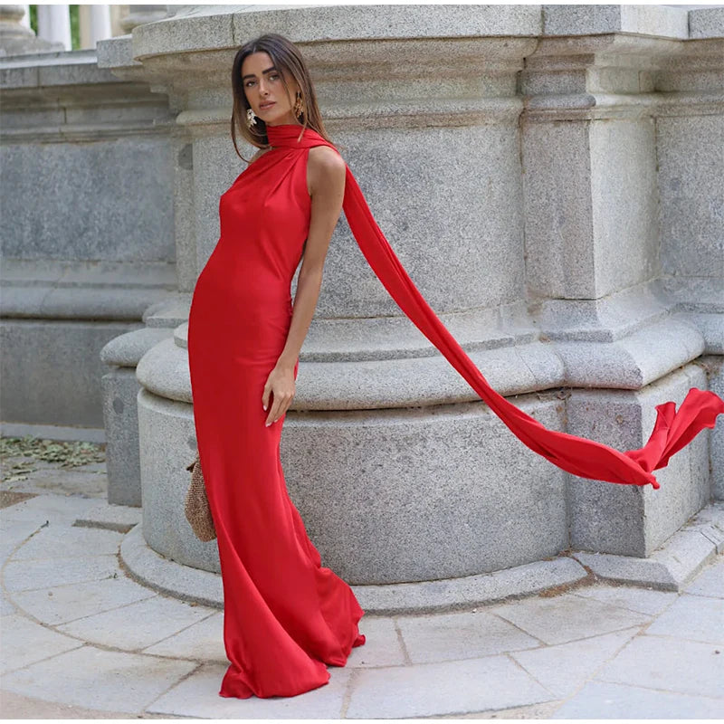 Elegant Satin Evening Dress