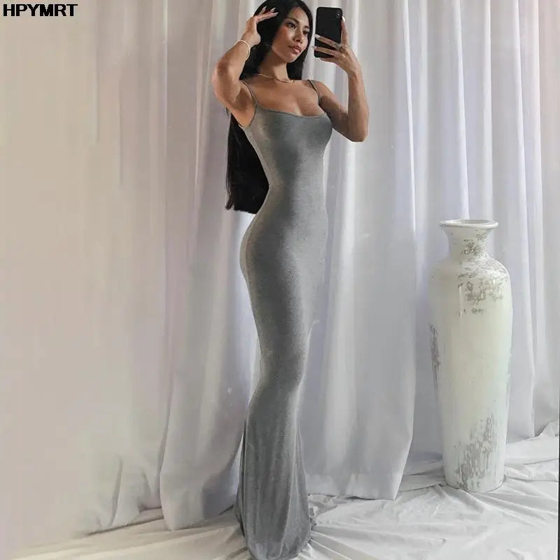 Elegant Satin Maxi Dress