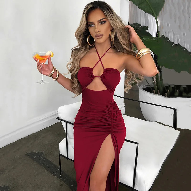 Sexy Cut-Out Mídi Dress