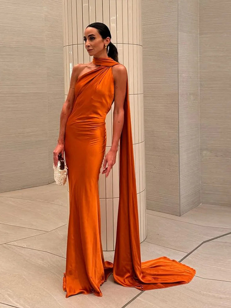 Elegant Satin Evening Dress