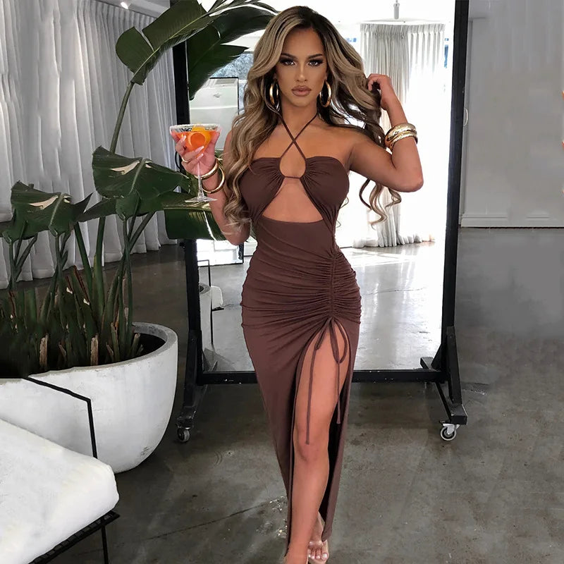 Sexy Cut-Out Mídi Dress