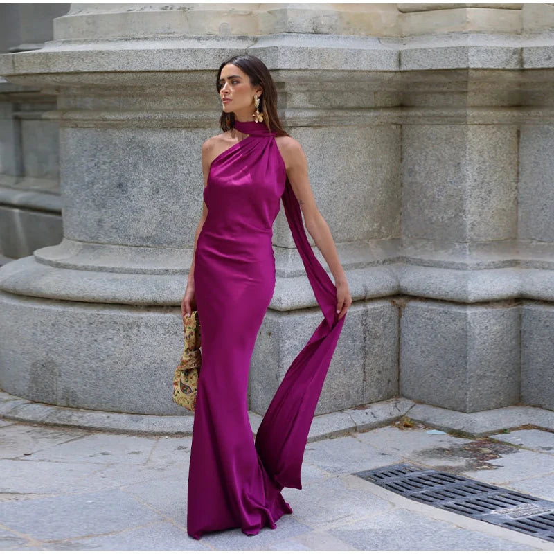 Elegant Satin Evening Dress