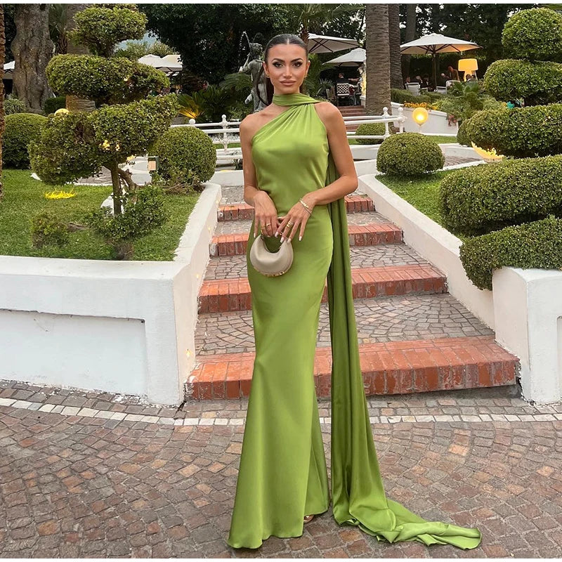 Elegant Satin Evening Dress