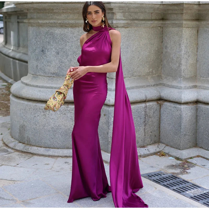 Elegant Satin Evening Dress