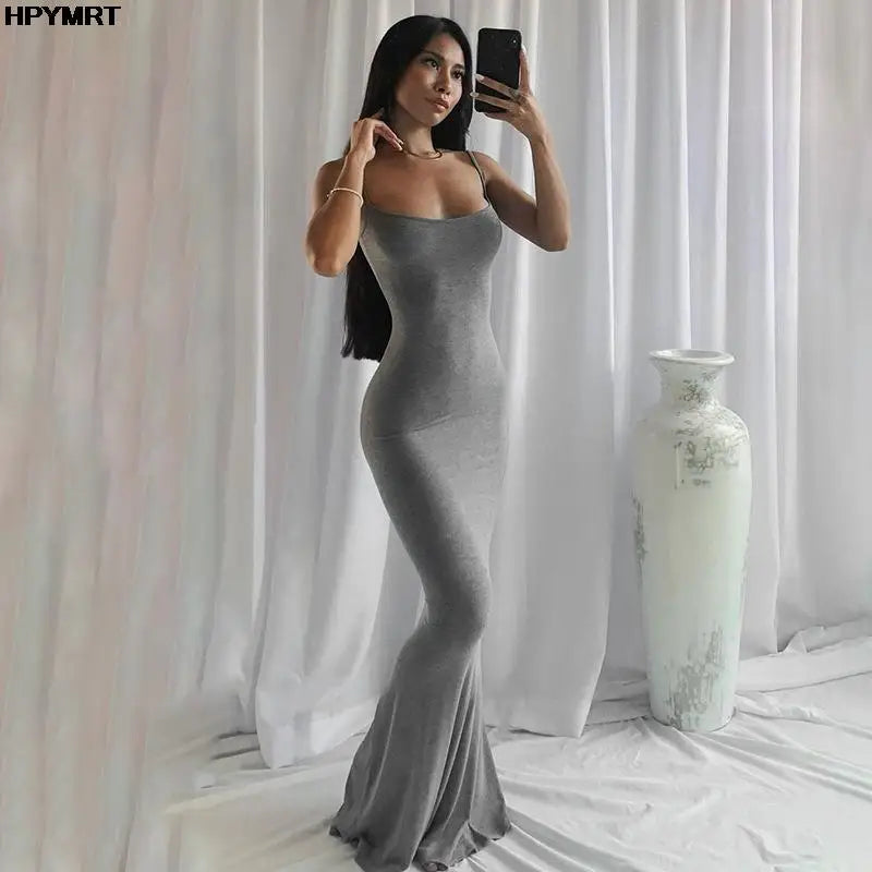 Elegant Satin Maxi Dress