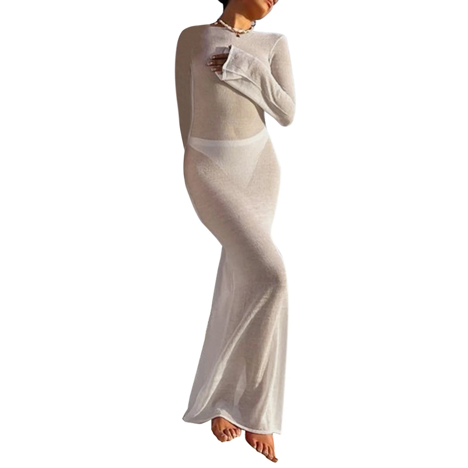 Backless Beach Maxi Dress